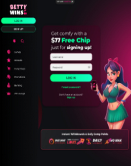 BettyWins Casino screenshot