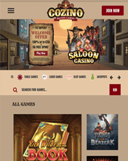 Cozino Casino screenshot