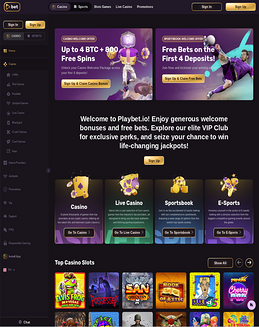 Playbet.io Casino screenshot