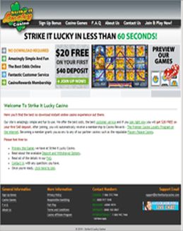 Strike It Lucky Casino screenshot