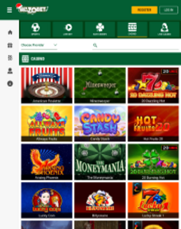 Wazobet Casino screenshot